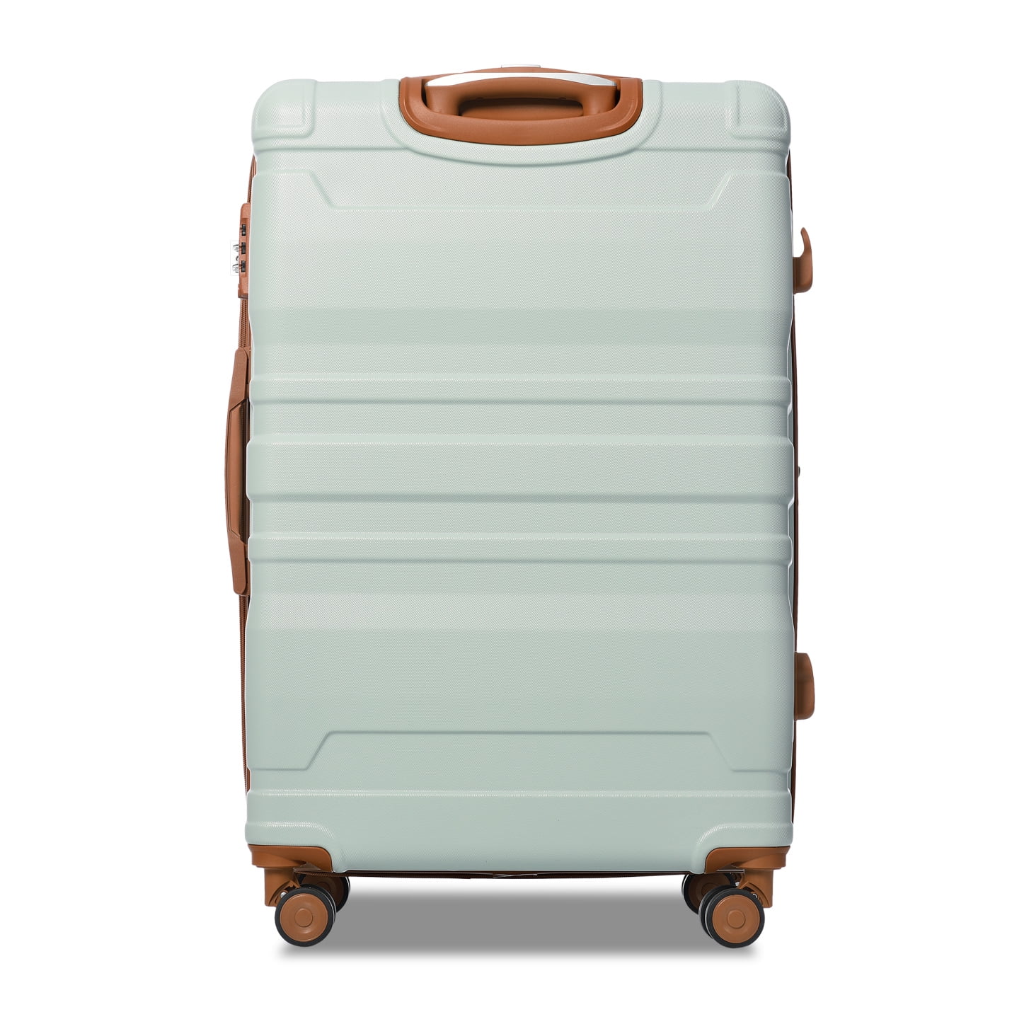 Luggage Sets New Model Expandable ABS Hardshell 3pcs Clearance Luggage Hardside Lightweight Durable Suitcase sets Spinner Wheels Suitcase with TSA Lock 20''24''28''(blue and brown)