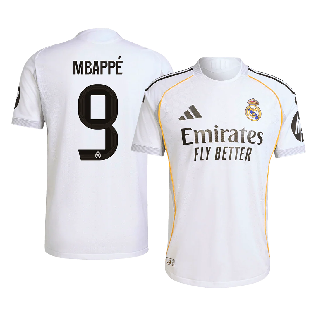 MBAPPÉ #9 Real Madrid Home Player Version Soccer Jersey 2025/26 White