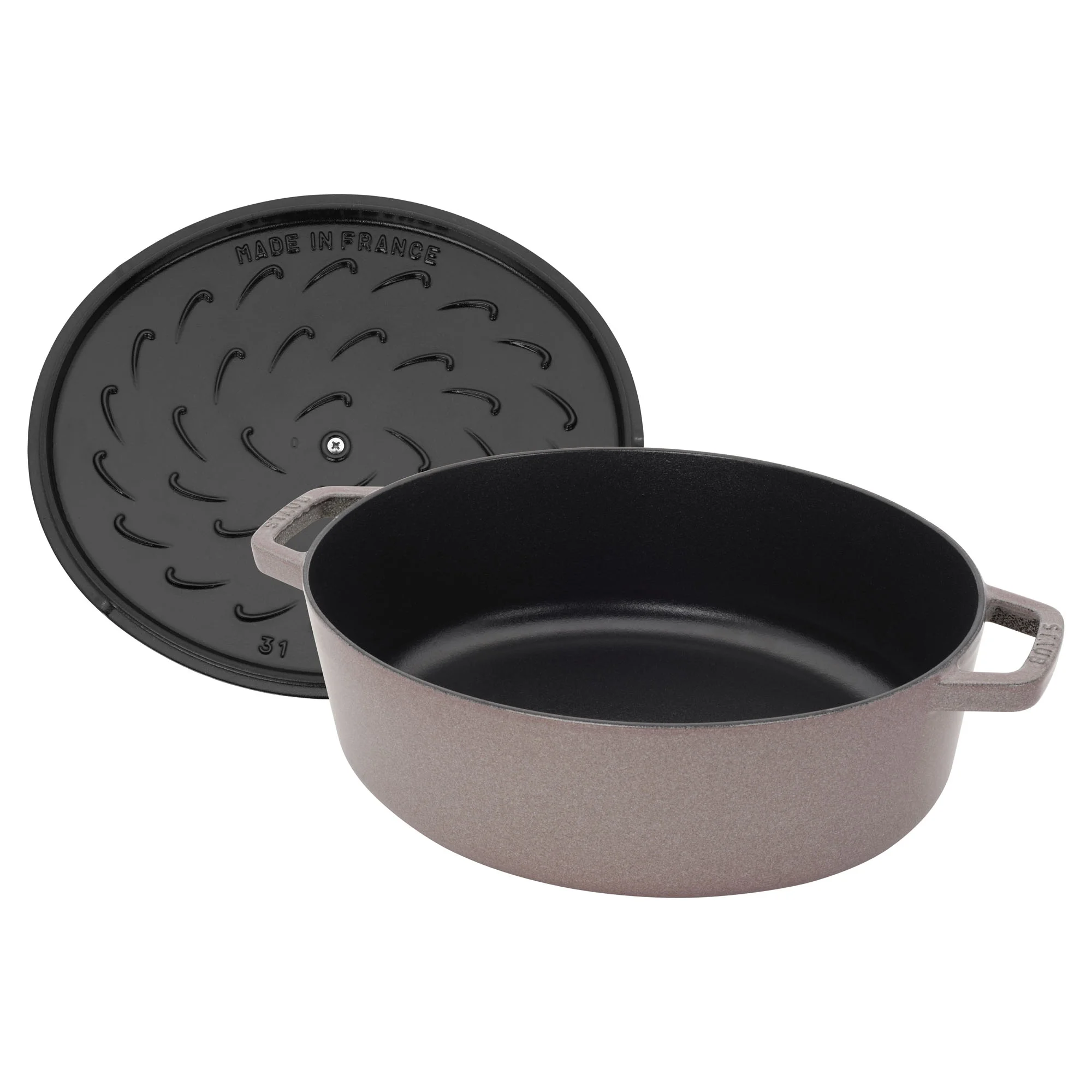 Staub Cast Iron 6.25-qt Shallow Oval Dutch Oven - Citron