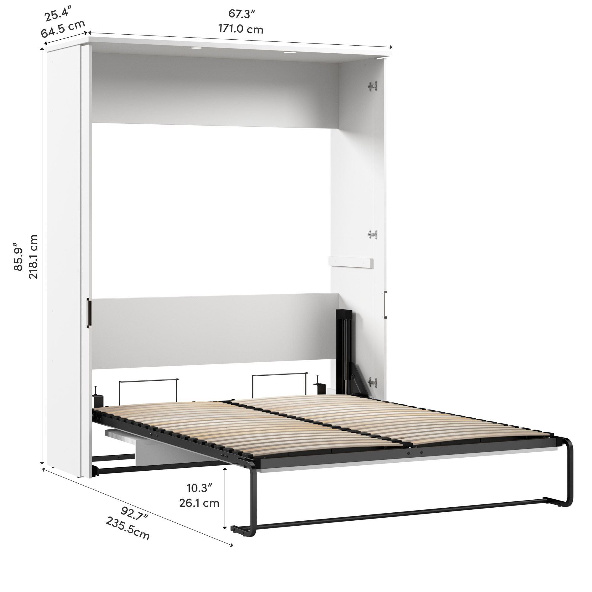Lumina Queen Murphy Bed with Desk