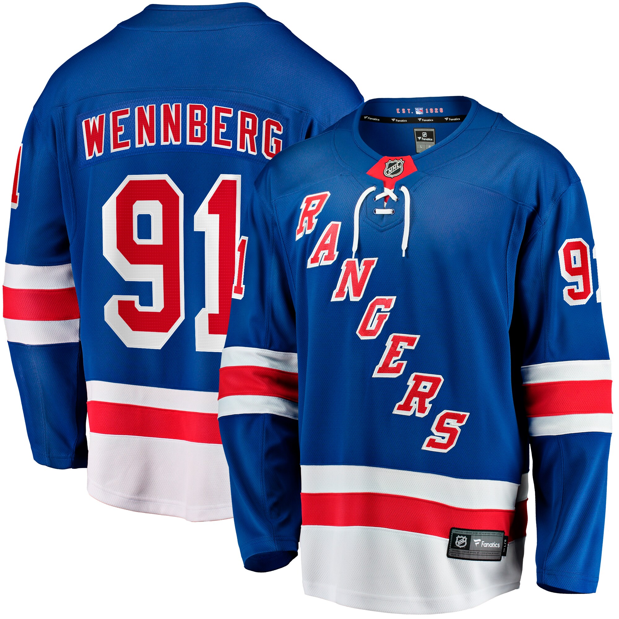 Alexander Wennberg New York Rangers Fanatics Home Breakaway Jersey – Blue
