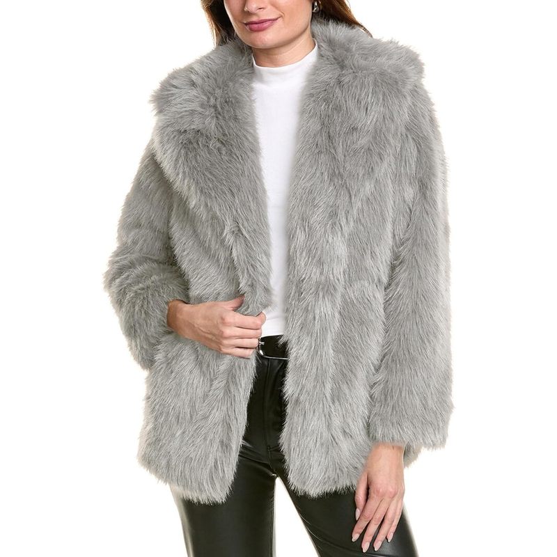 Women's Faux Fur Coats Warm Mid Long Furry Jackets