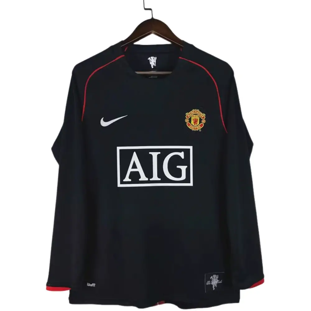 2007/08 Retro Manchester United Away Long Sleeve jersey -Fans Edition