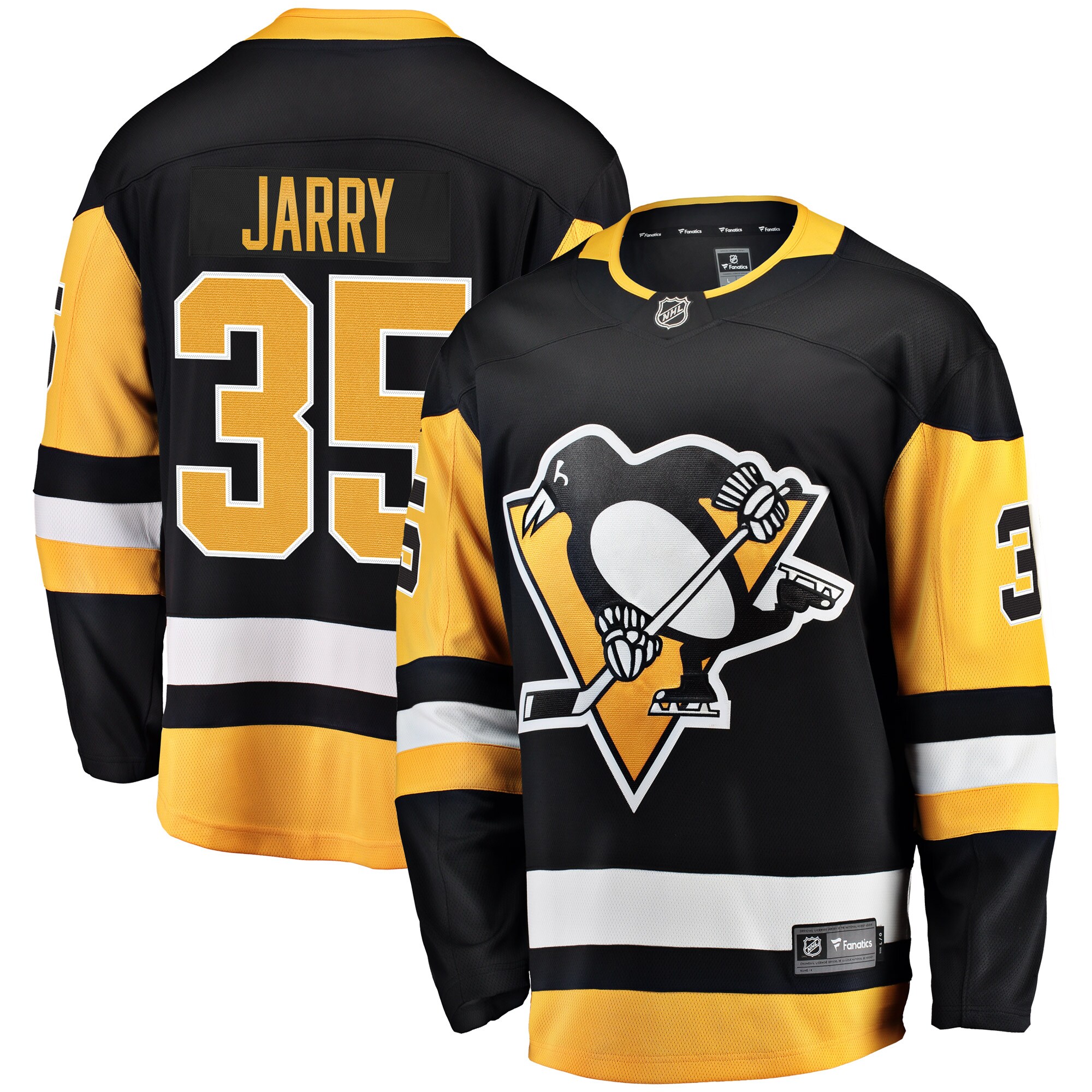 Tristan Jarry Pittsburgh Penguins Fanatics Home Breakaway   Jersey – Black