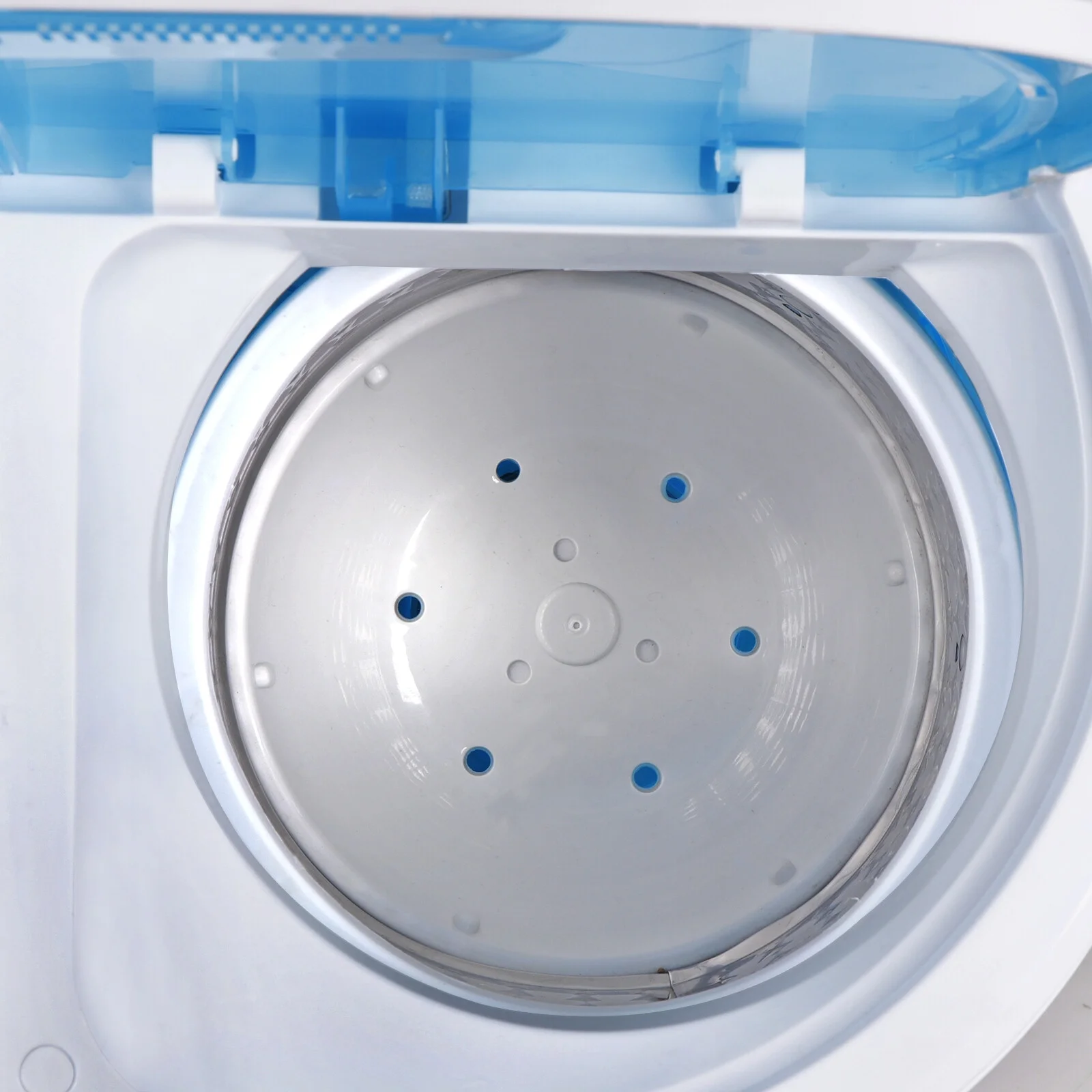 SuperDeal Compact Lightweight Twin Tub Washing Machine Top Load 6lbs Washer 4lbs Dryer