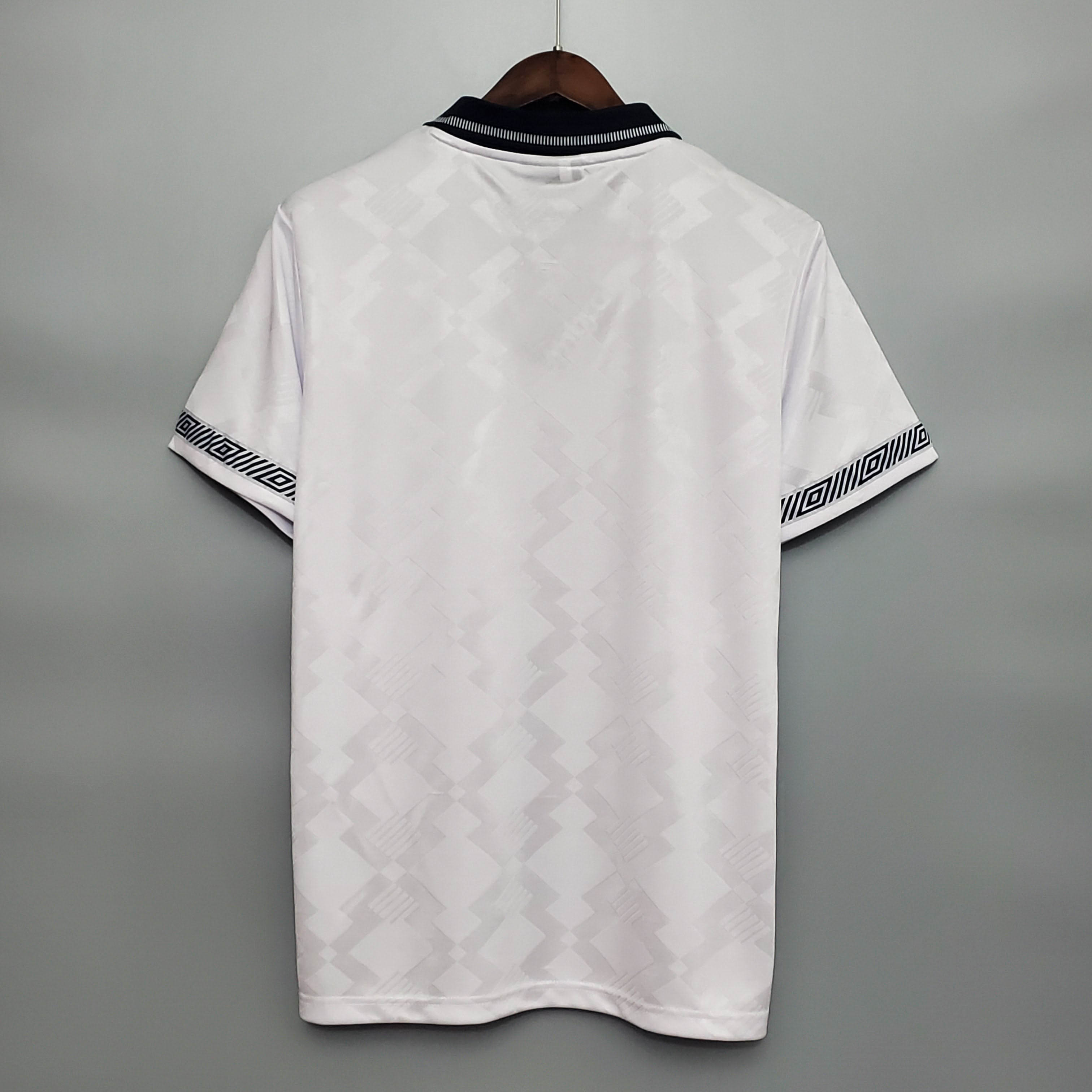 1990 Retro England Home Soccer Jersey - Fans Edition