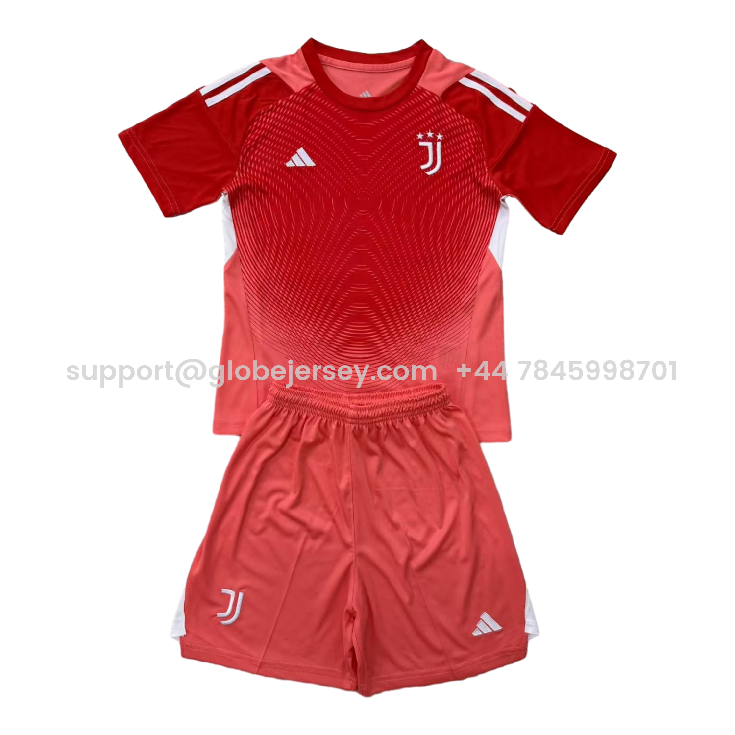 Juventus 25-26 Red Goalkeeper Men's Adult Jersey Set - Fans Version