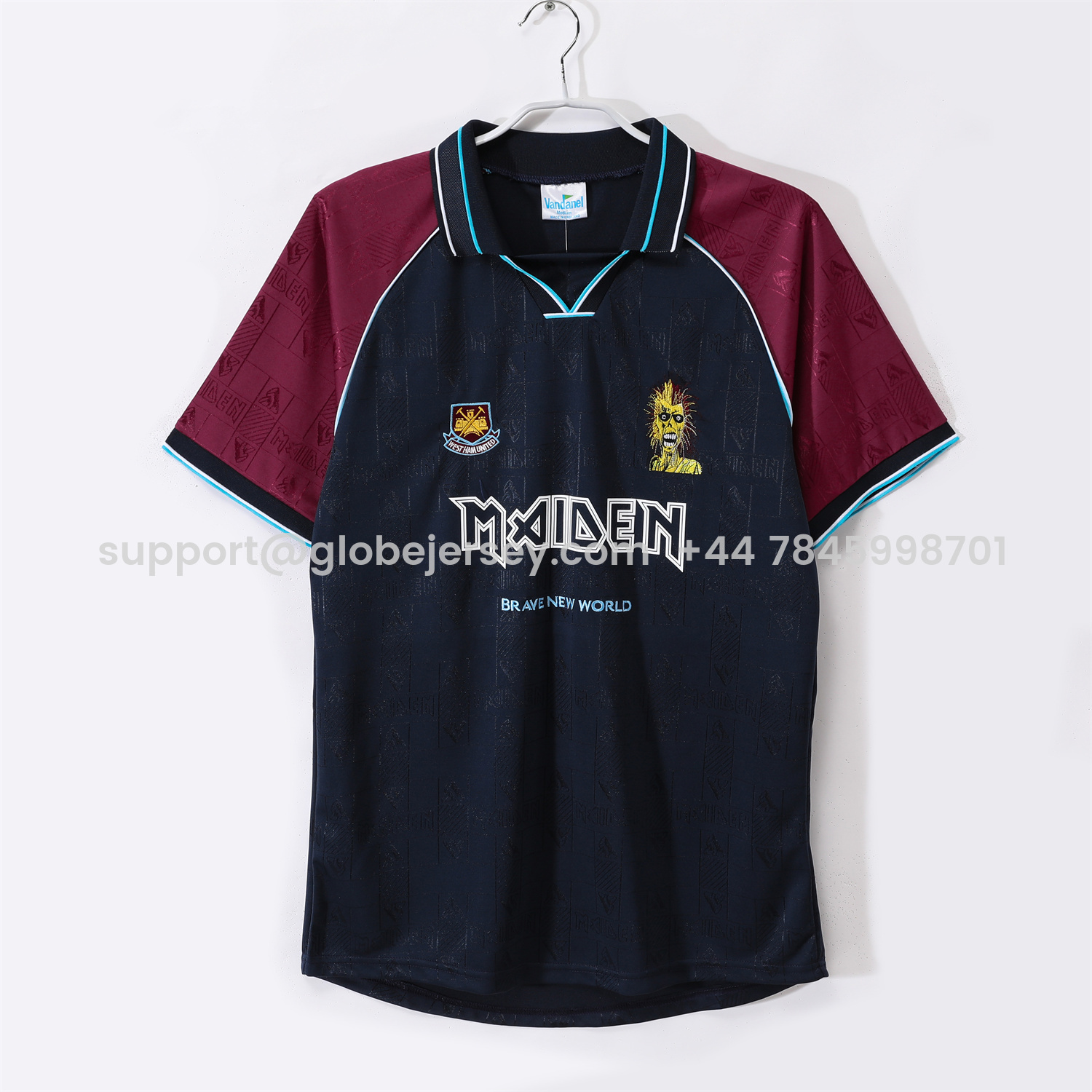 Retro West Ham United 1999 Iron Maiden Home Jersey