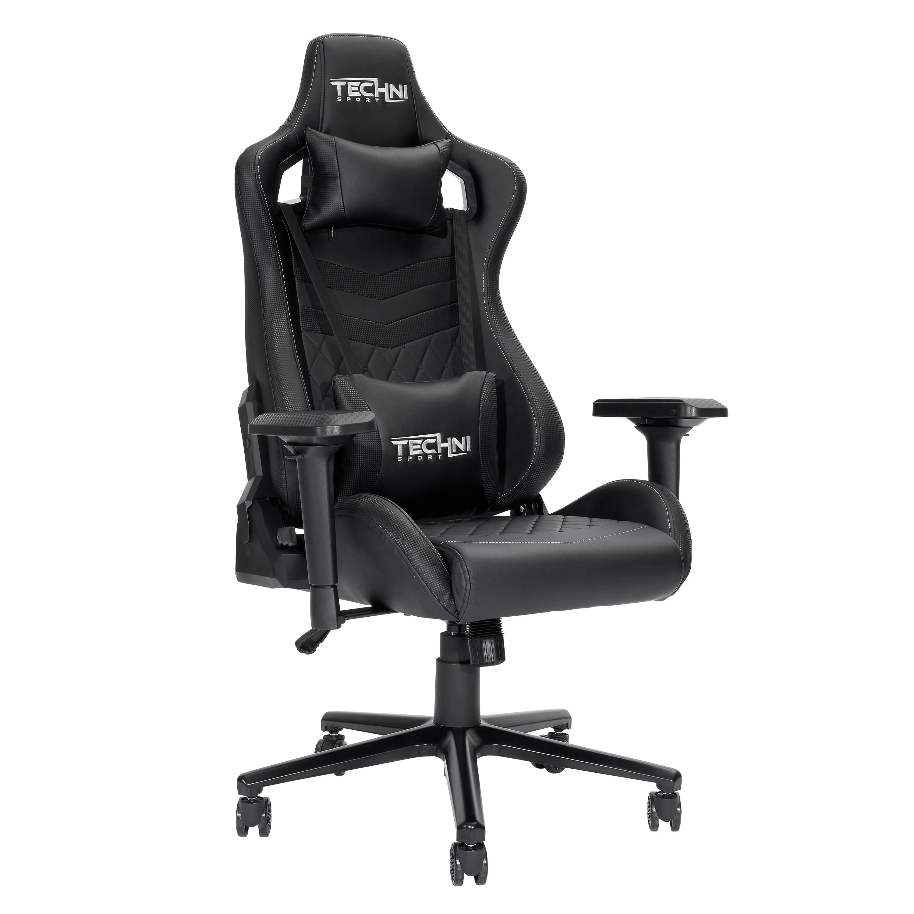 Techni Sport TS-83 Ergonomic High Back Racer Style PC Gaming Chair with Memory Foam Seat, Black