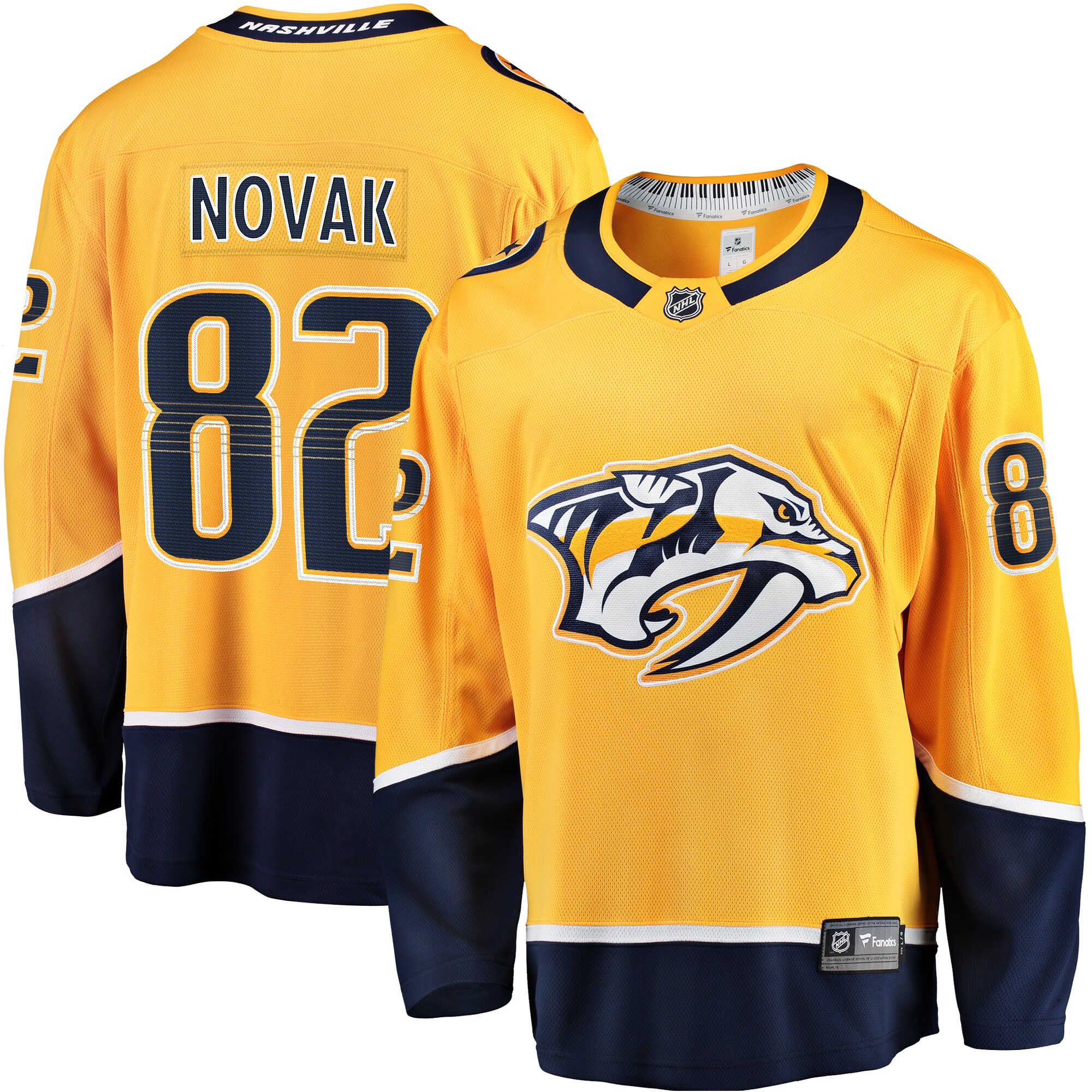 Tommy Novak Nashville Predators Fanatics Home Breakaway Jersey – Gold