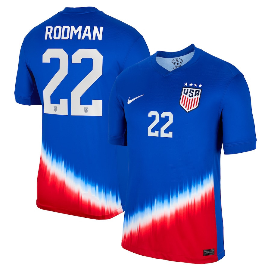 Trinity Rodman 22 USWNT 2024 Away Men Jersey