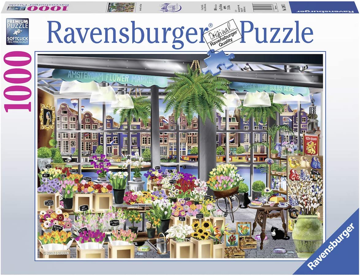 Amsterdam Flower Market – 1000 Piece Jigsaw Puzzle (Ravensburger)