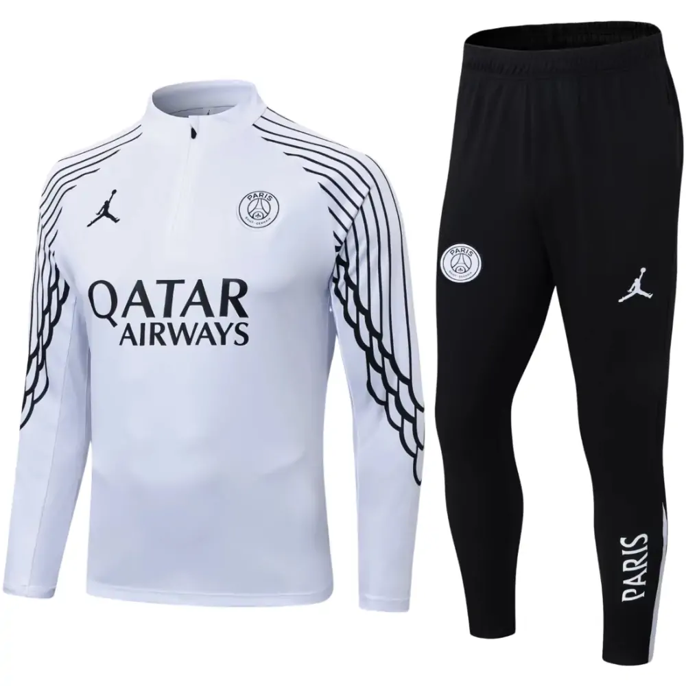 2025/26 Paris Saint-Germain White Half-Zip Training Jersey