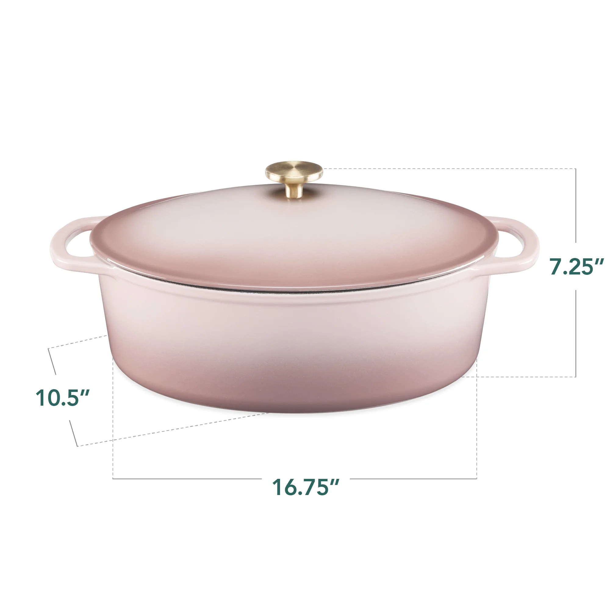Best Choice Products Oval 7.5 Quart Cast-Iron Dutch Oven, Heavy-Duty w/ Enamel, Side Handles - Vanilla Buttercream