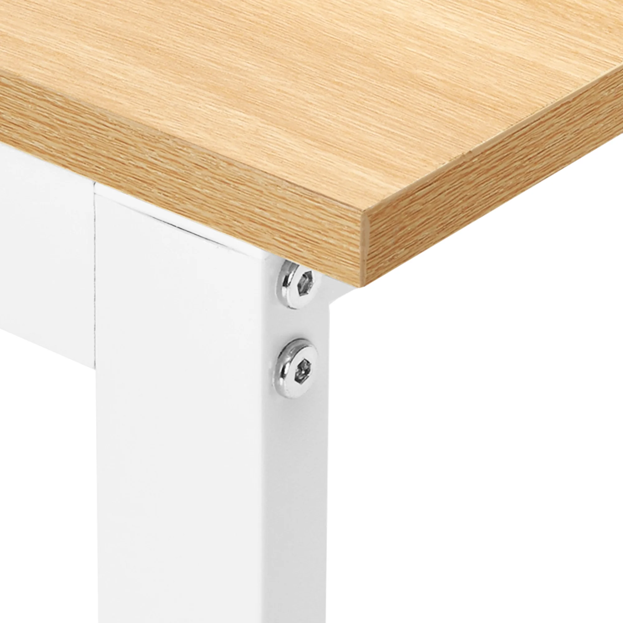 Dextrus 47 inch Computer Desk with Storage Drawers & LED Light, Office Desk with Monitor Stand & Power Outlets, Work Study PC Desk for Small Spaces, Home Office, Oak