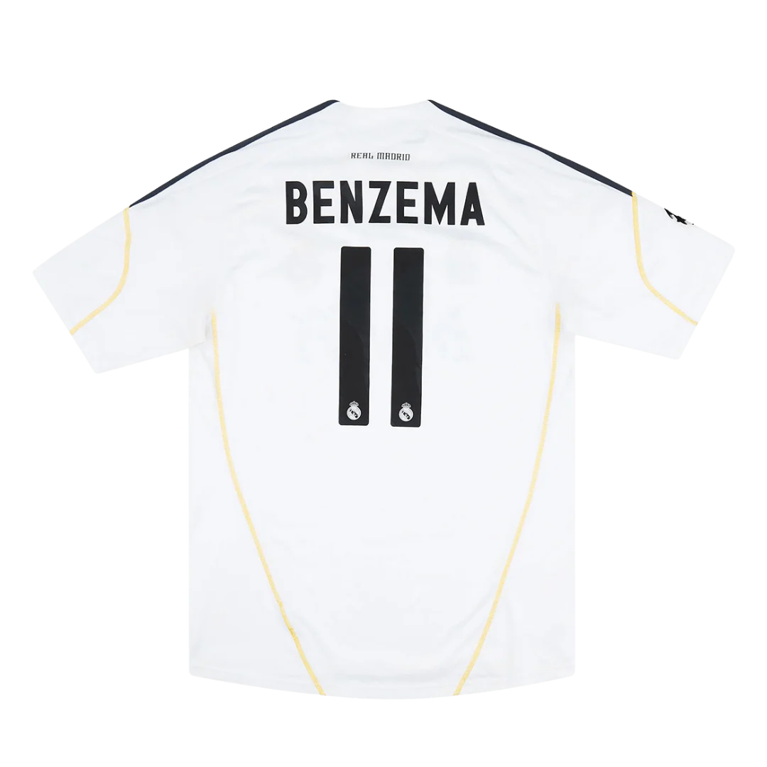 BENZEMA #11 Real Madrid 2009/10 Retro Home Soccer Jersey