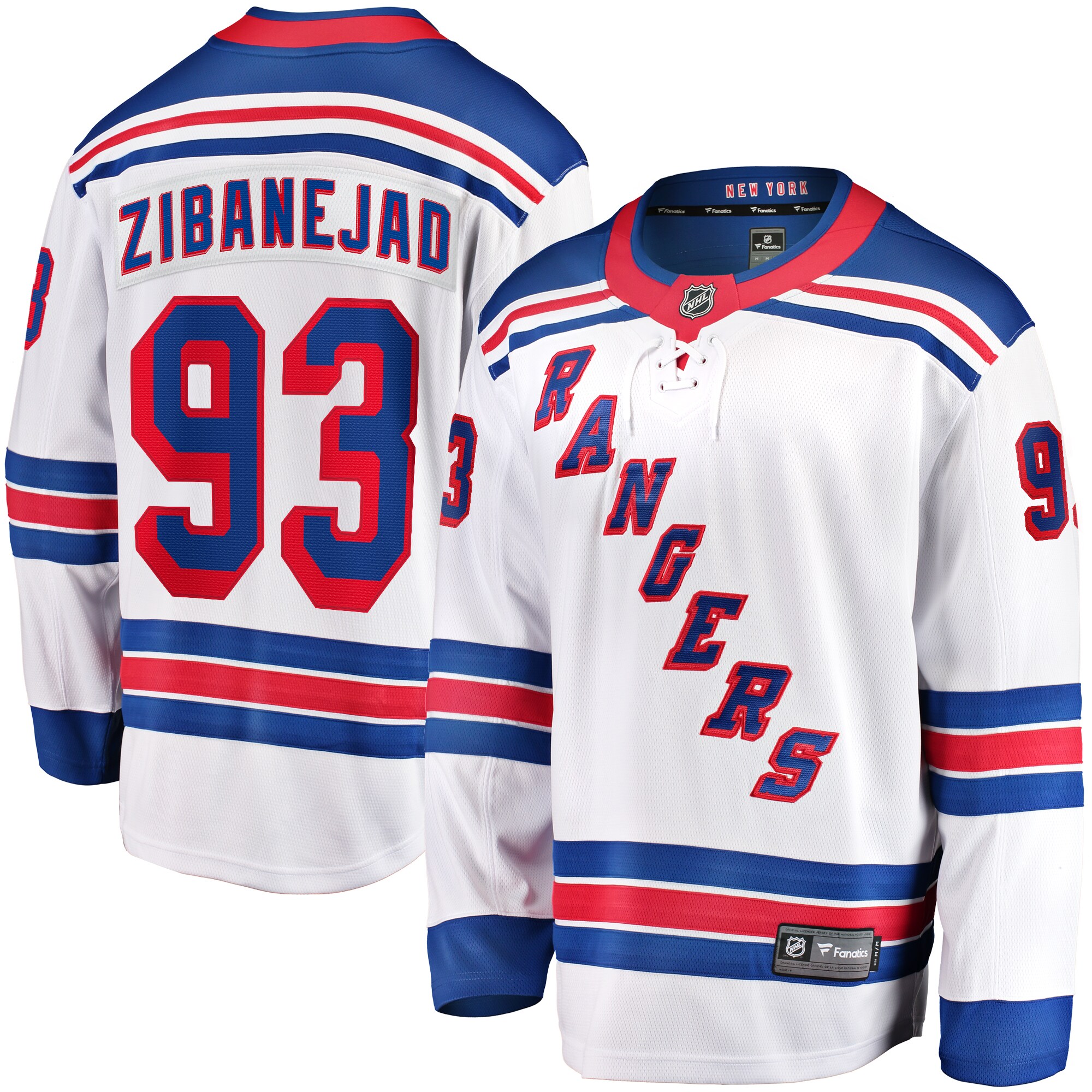 Mika Zibanejad New York Rangers Fanatics Away Premier Breakaway   Jersey – White