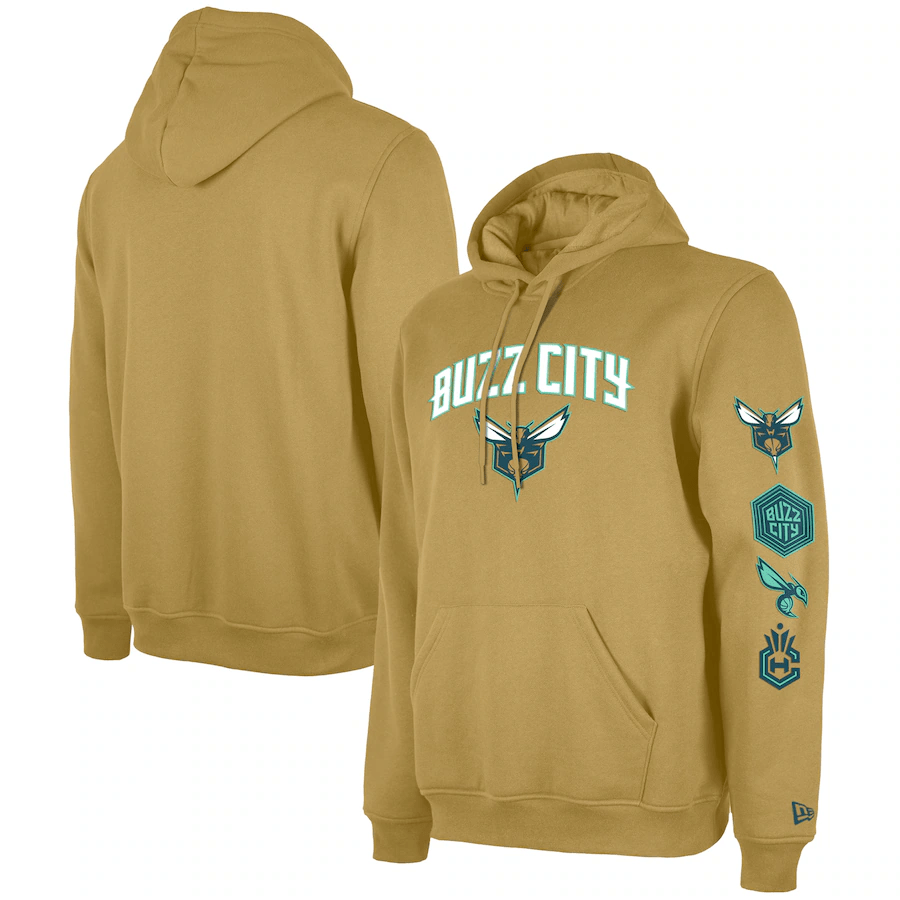 Men's  Tan Charlotte Hornets 2023/24 City Edition Pullover Hoodie