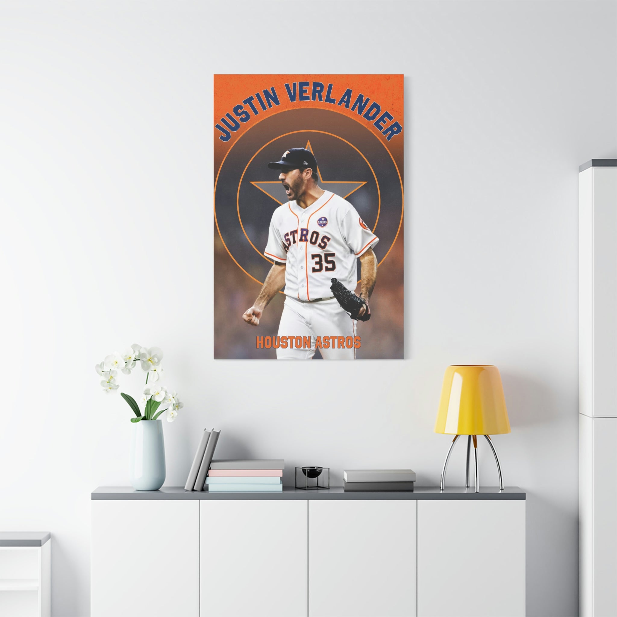 Justin Verlander Houston Astros Cy Young Winner Premium Wall Art Canvas Wrap