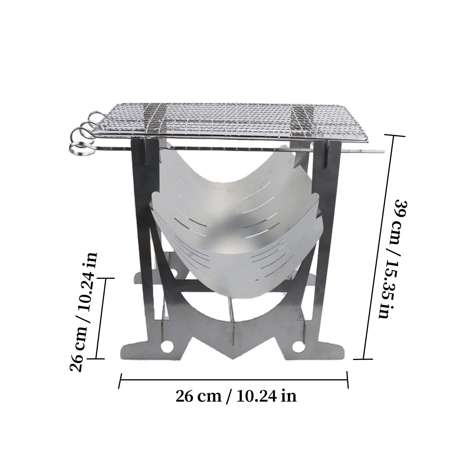 Folding Portable Barbecue Charcoal Grill, Barbecue Desk Tabletop Outdoor Stainless Steel Smoker BBQ For Outdoor Cooking Camping Picnics Beach Feature: