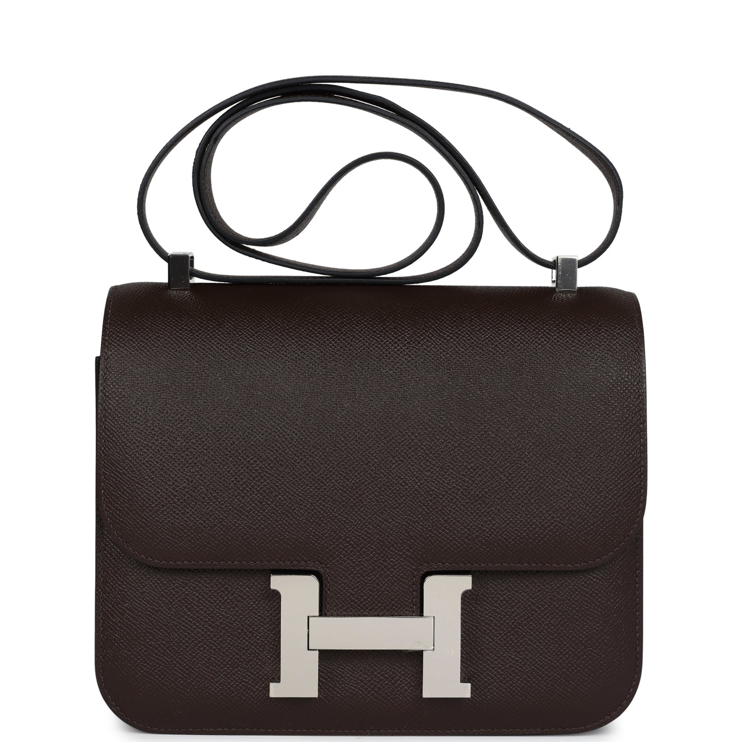 Constance 24 Chocolat Epsom Palladium Hardware