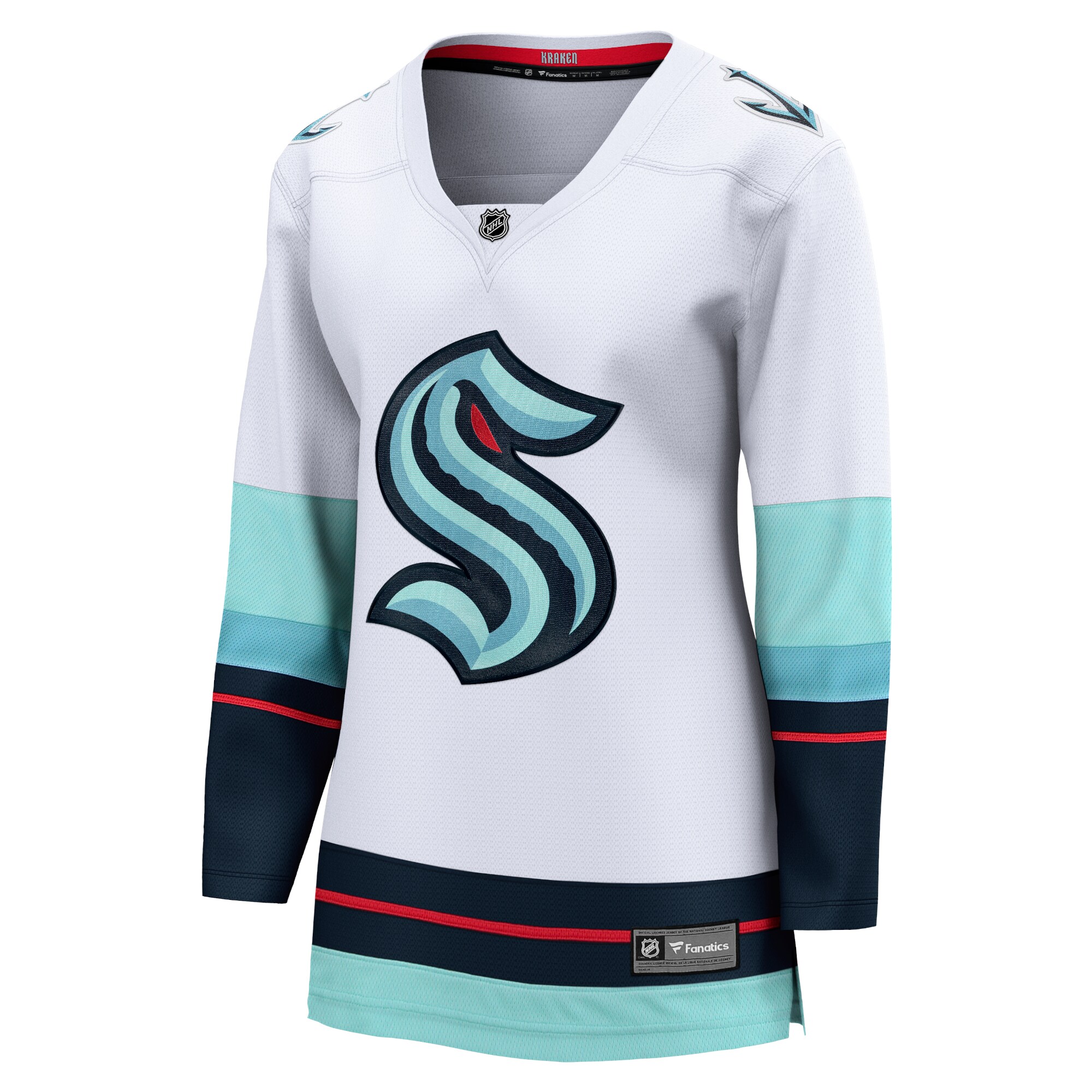 Seattle Kraken Fanatics Women’s Away Breakaway Jersey – White