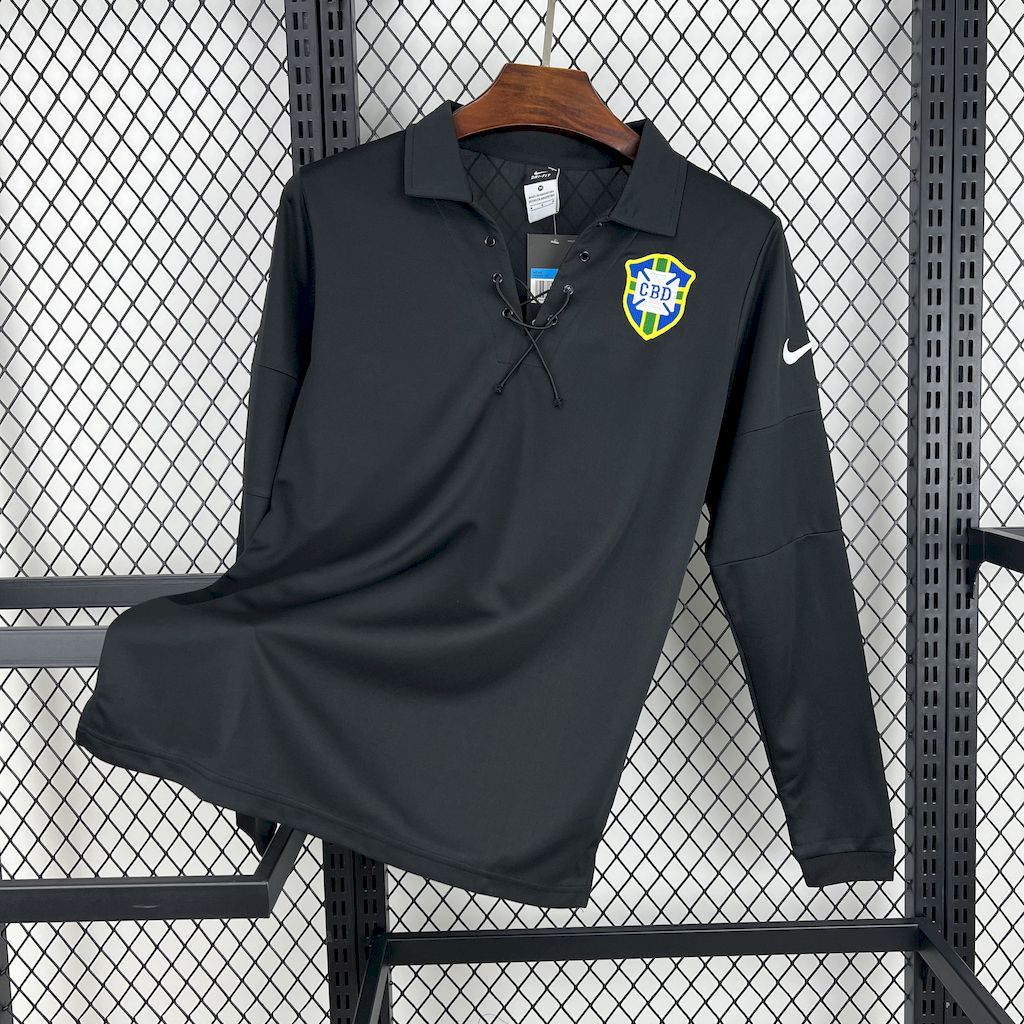 Retro Brazil 2004 Black GK Special Long Sleeves Jersey
