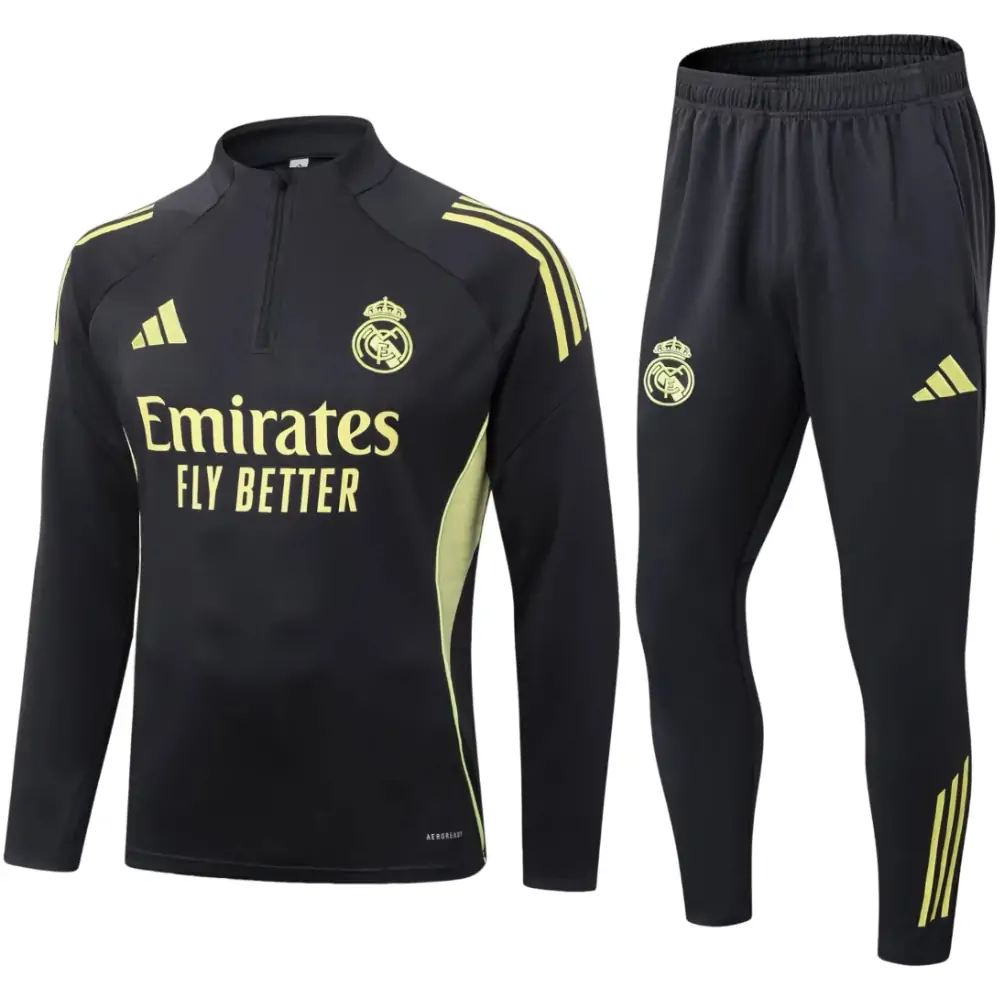 2025-26 Real Madrid dark grey children's training jersey