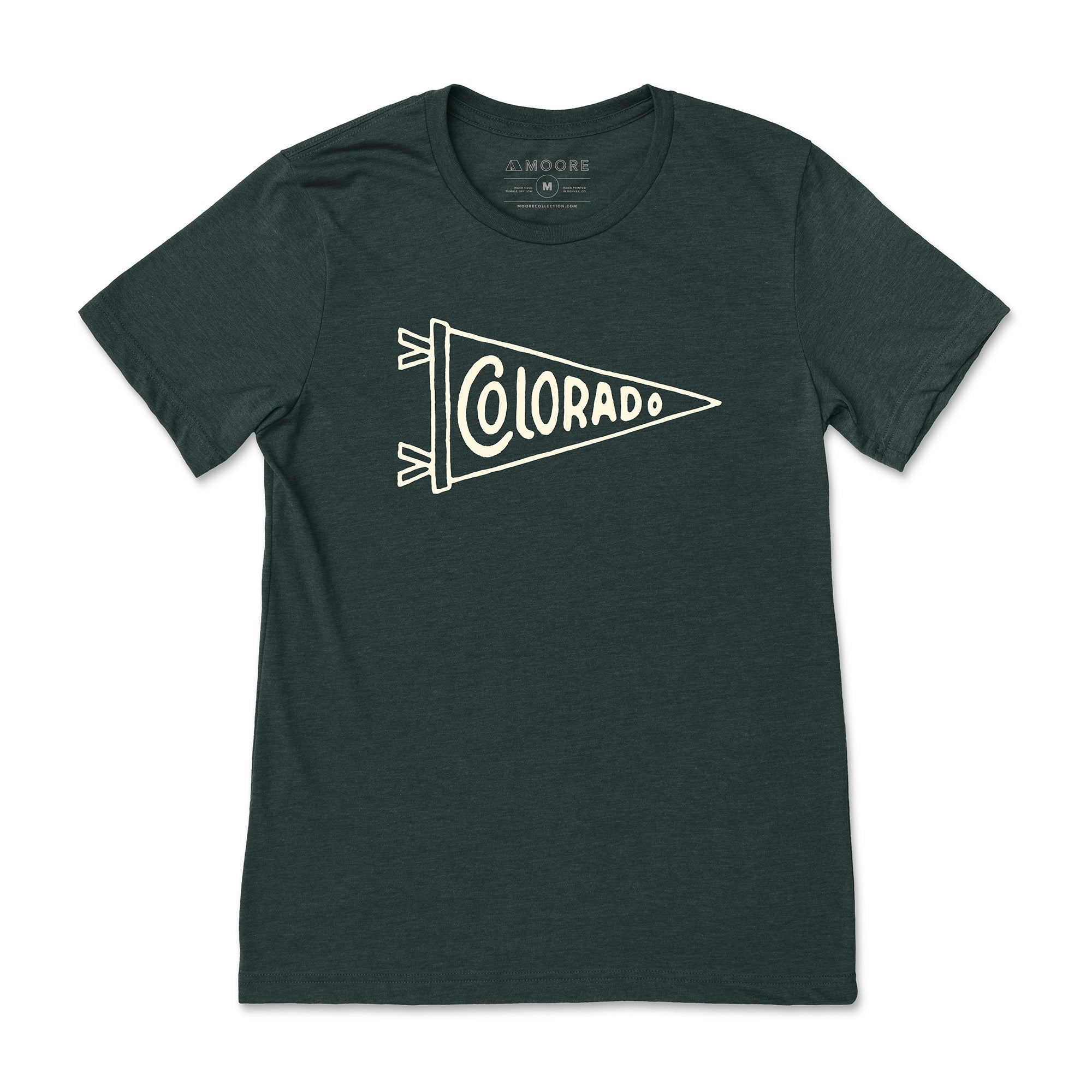 Colorado Pennant Tee-Emerald