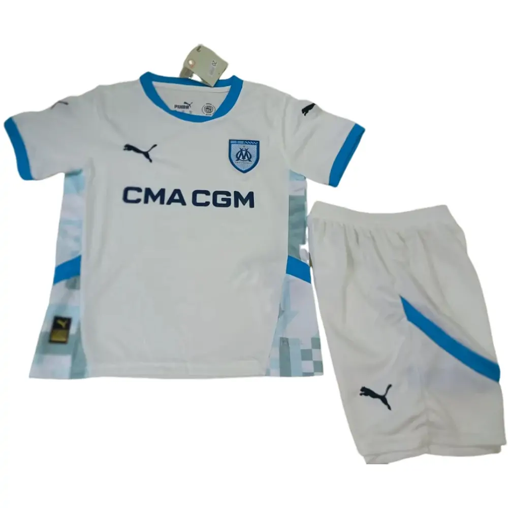 2024/25 Marseille Home Jersey. - Kids Kit