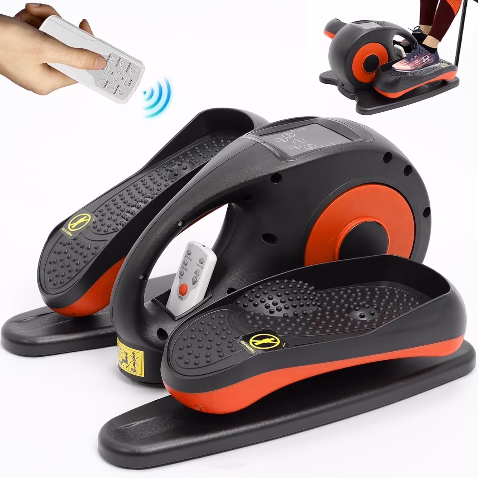 Baokaler Under Desk Elliptical Exercise Machine, Electric Elipsefit Leg Exerciser while Sitting for Seniors,12 Adjustable Speeds with Remote Control