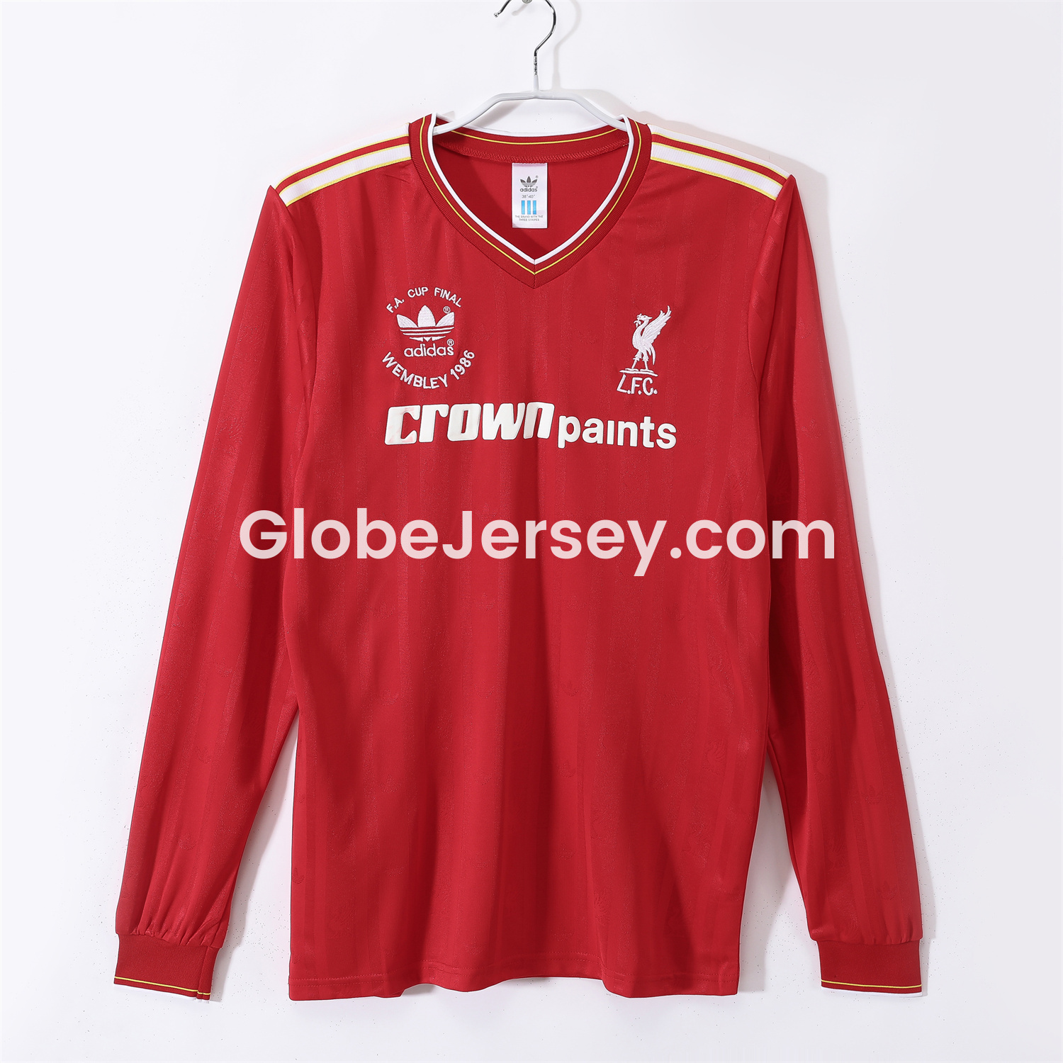Retro Liver.pool 1986 Home Long Sleeves Jersey - FA CUP FINAL Version