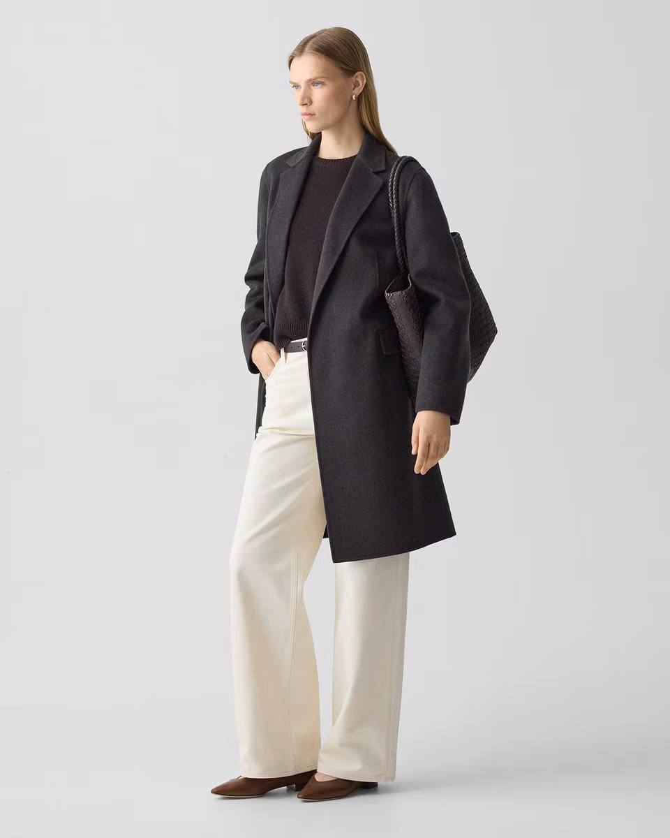 Belted Coat in Double-Face Wool-Cashmere