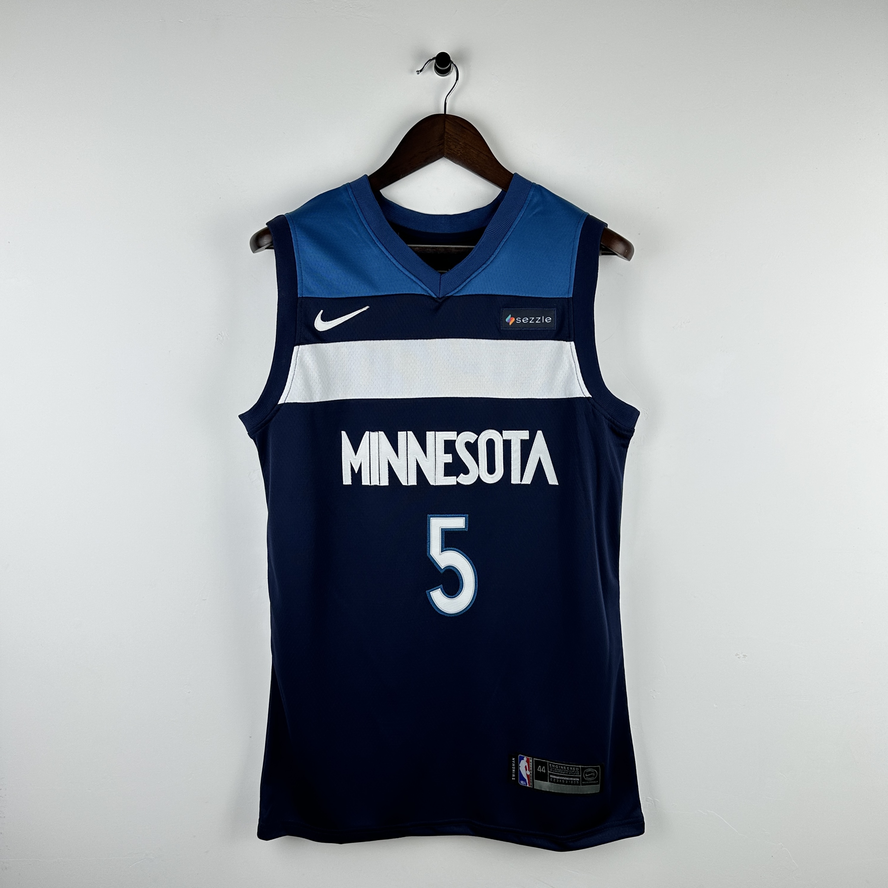 Embroidery Timberwolves Navy No. 5 Edwards