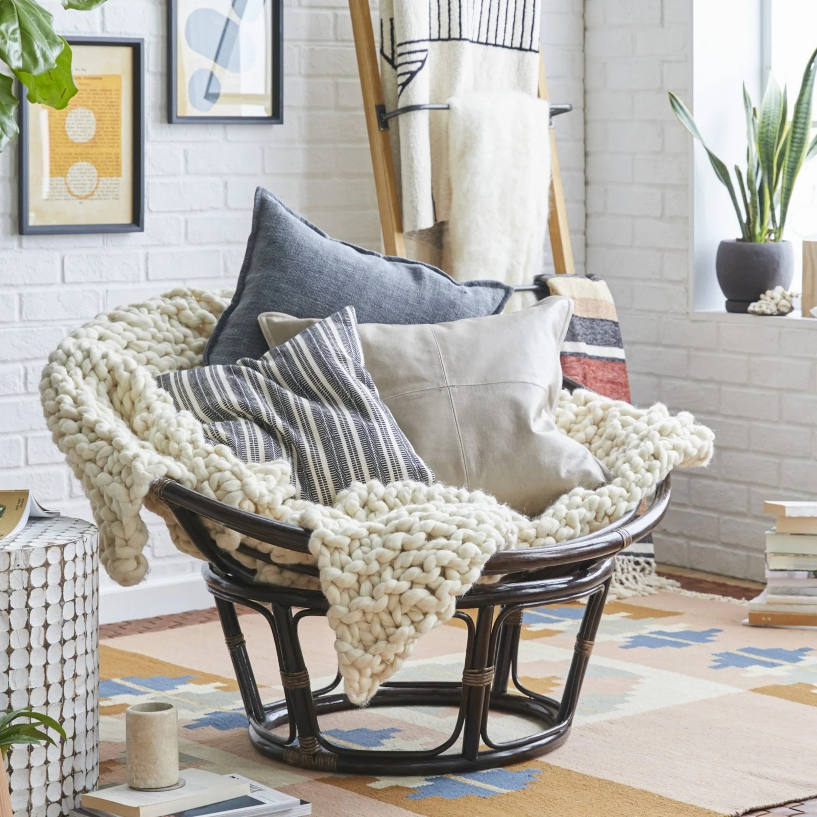 International Caravan Bali Indoor Papasan Accent Chair