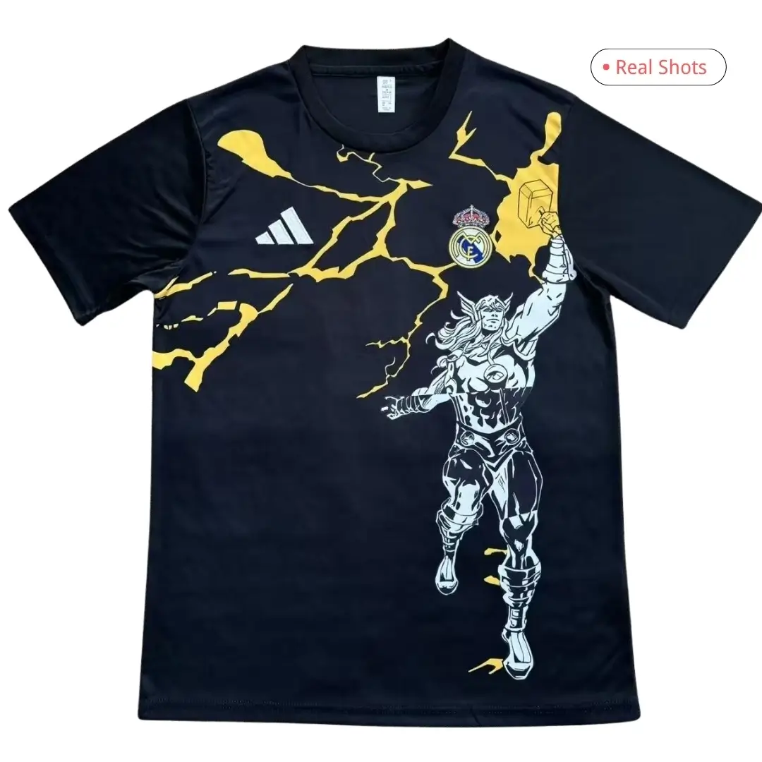 Real Madrid Marvel Warm Up Shirt 2025/26 Black