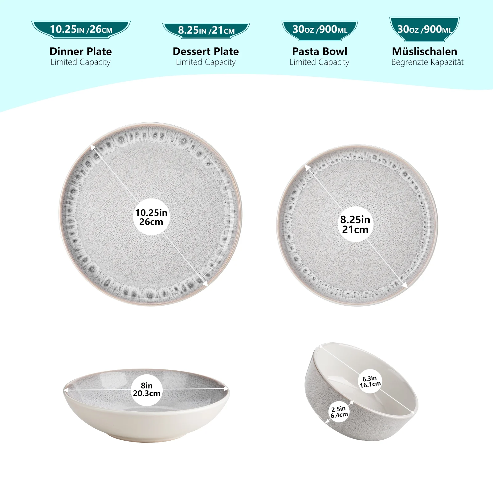 Malacasa 16 Pcs Dinnerware Sets For 4 people, Plates and Bowls Set, Stoneware Tableware Dishwasher Microwave Safe, Beige