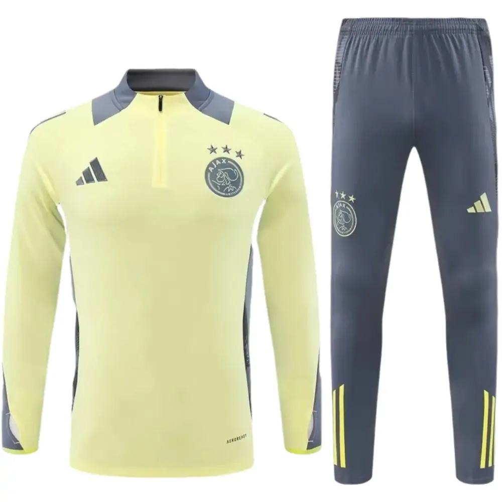 2024/25 Ajax Light Yellow Half Zip Training Shirt