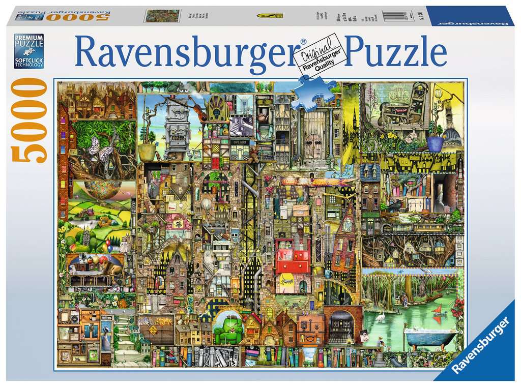 Bizarre Town by Colin Thompson – 5000 Piece Jigsaw Puzzle (Ravensburger)