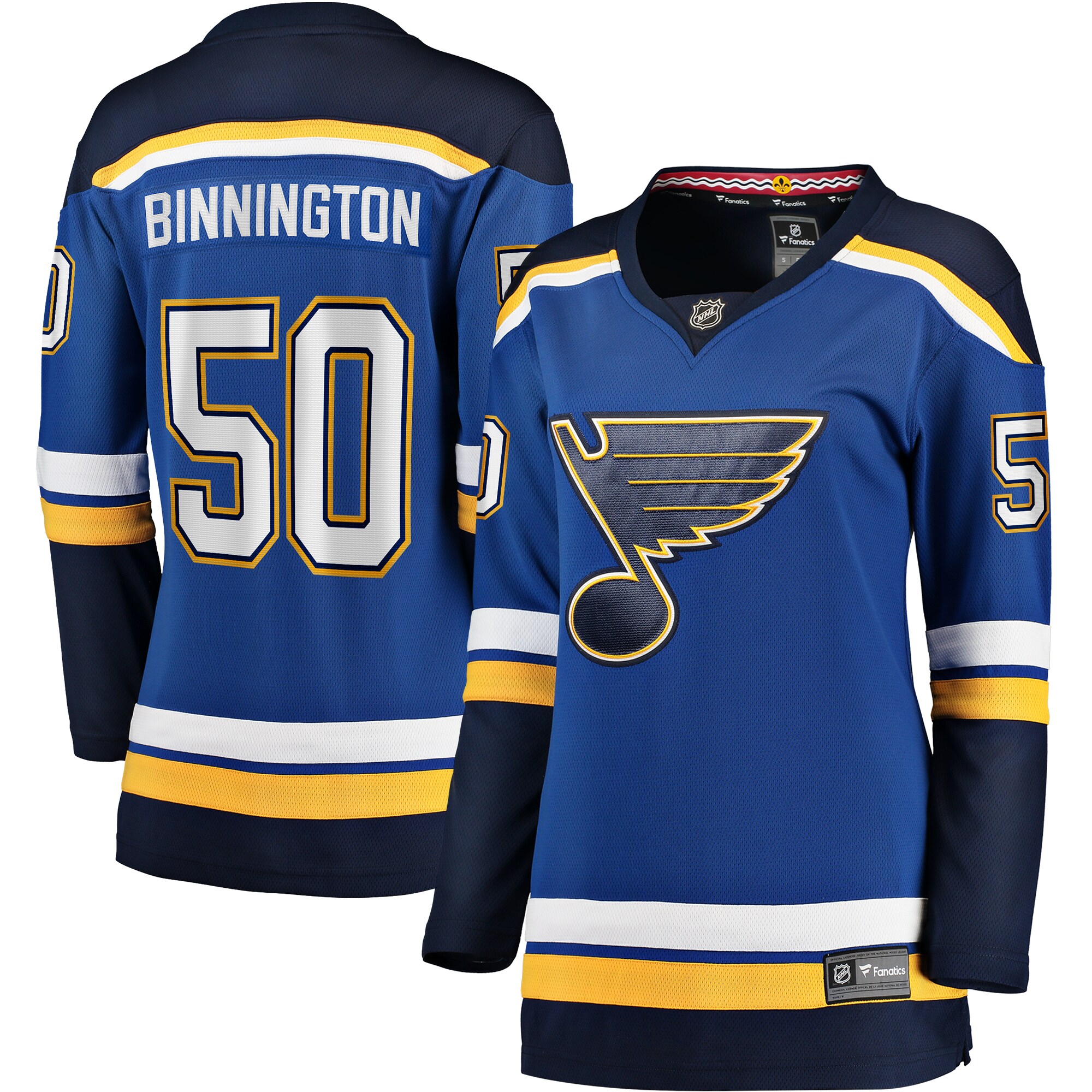 Jordan Binnington St. Louis Blues Fanatics Women’s Home Breakaway   Jersey – Blue