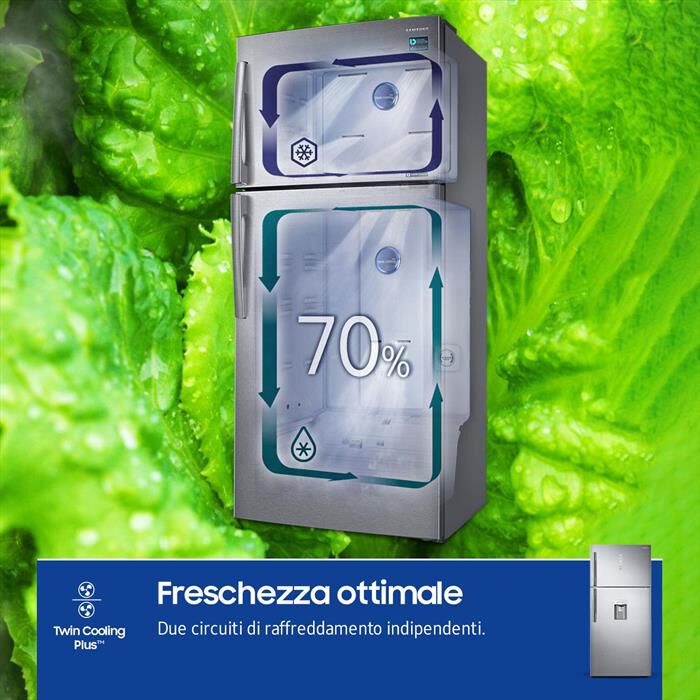 SAMSUNG - Frigorifero 2 porte RT62K711RSL/ES Classe E 620 lt-INOX