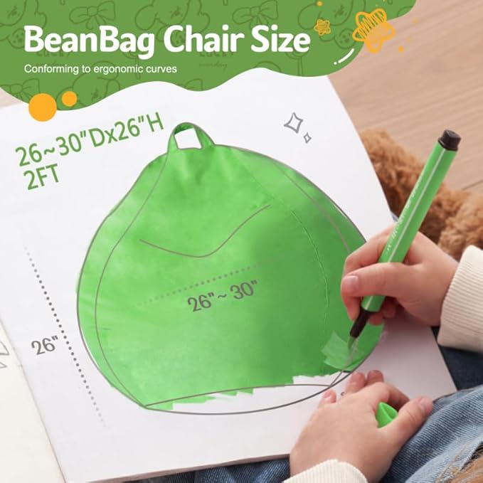 BUBBLEBEAN Bean Bag Chair: Bean Bags with Memory Foam Filled