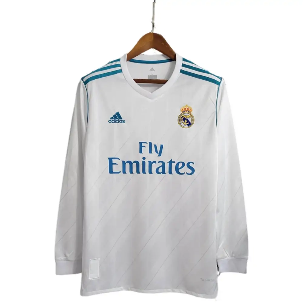 2017/2018 Retro Long Sleeve Real Madrid Home