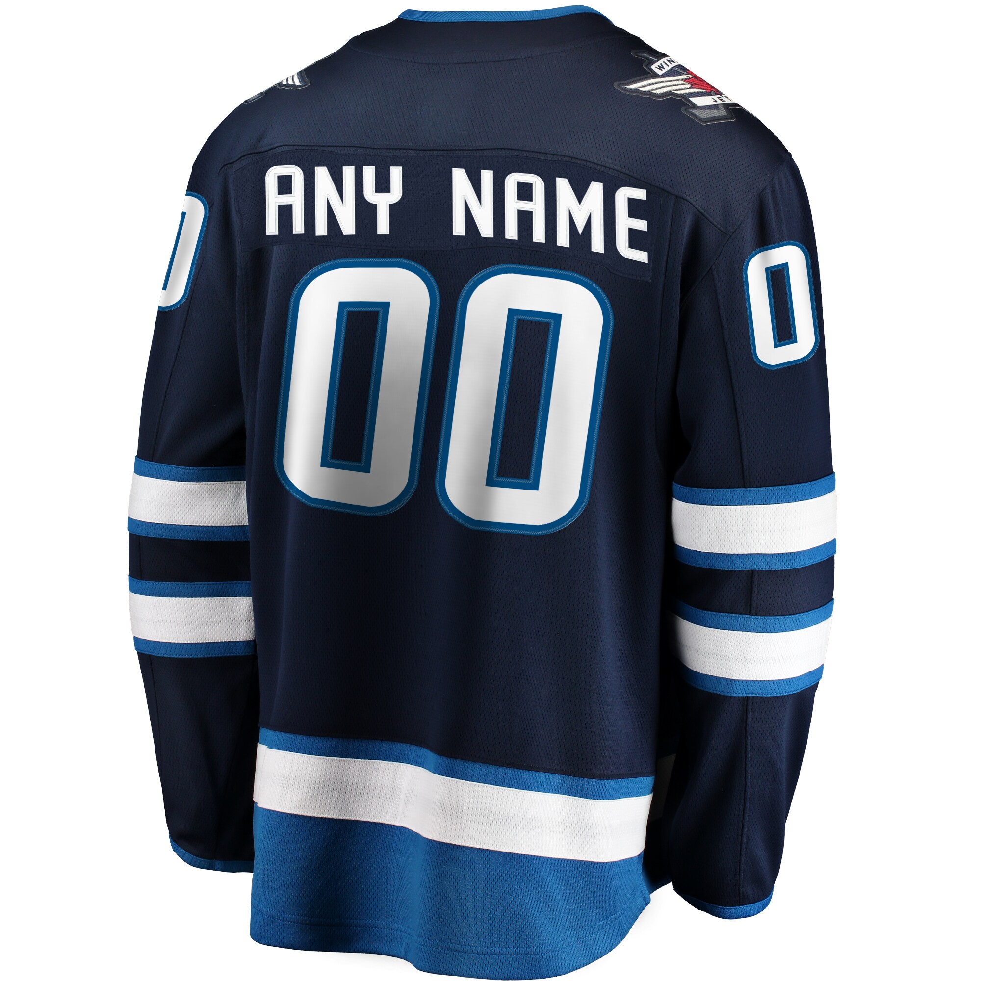 Winnipeg Jets Fanatics Home Breakaway Custom Jersey – Blue