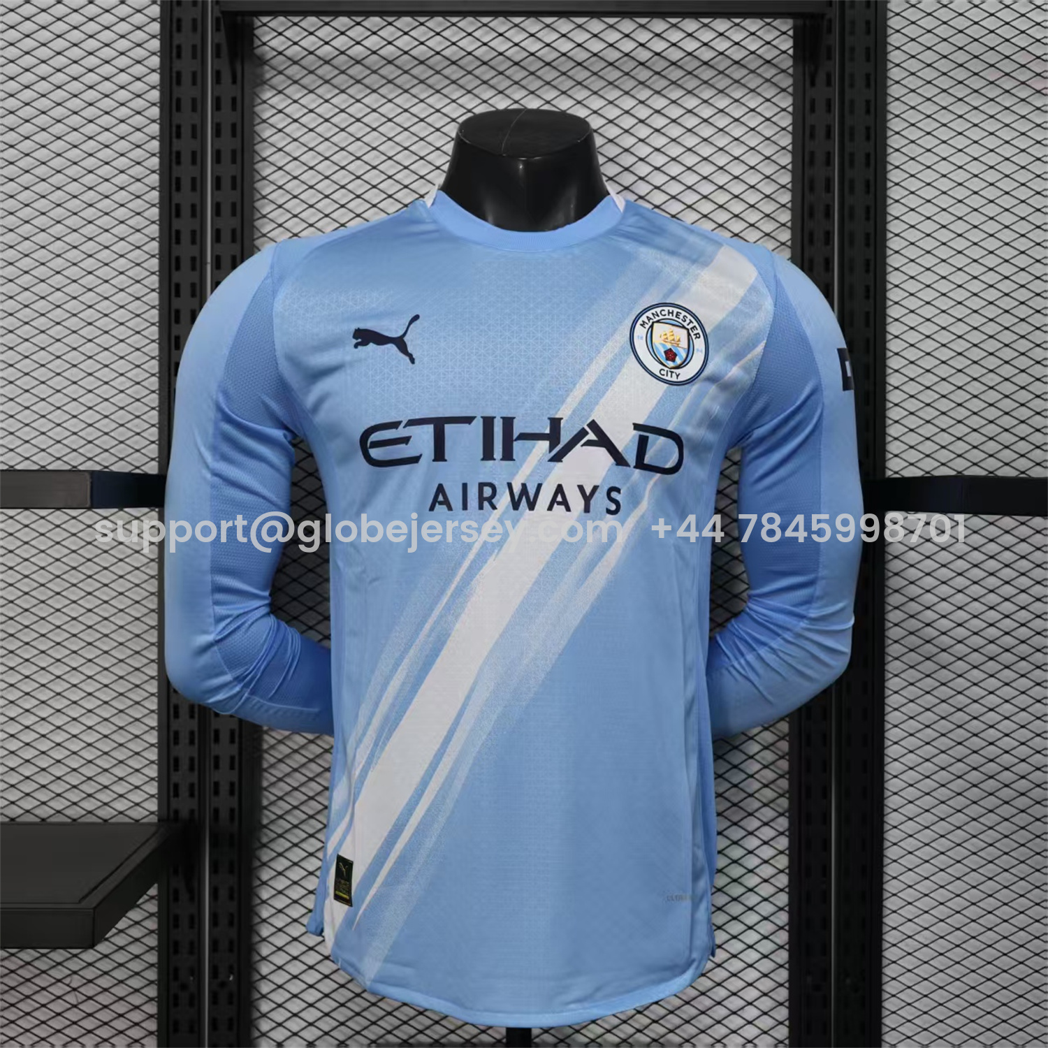 Manchester City 25-26 Home Long Sleeves Jersey - Player Version