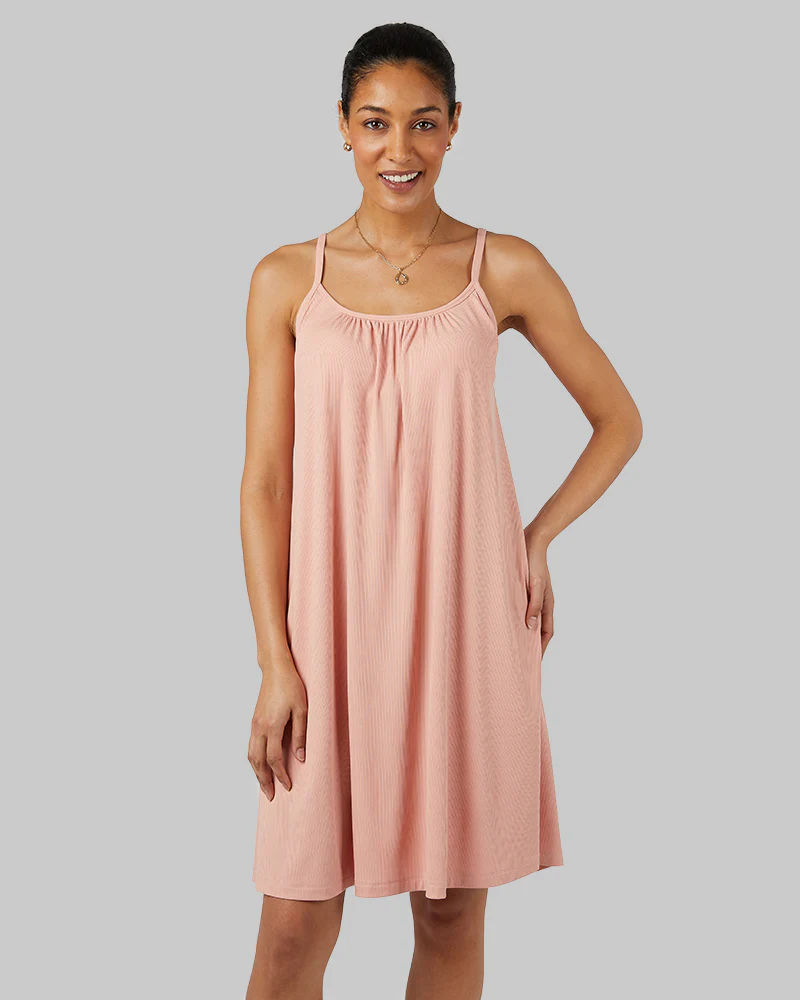 WOMEN'S SOFT RIB FLOWY BRA DRESS