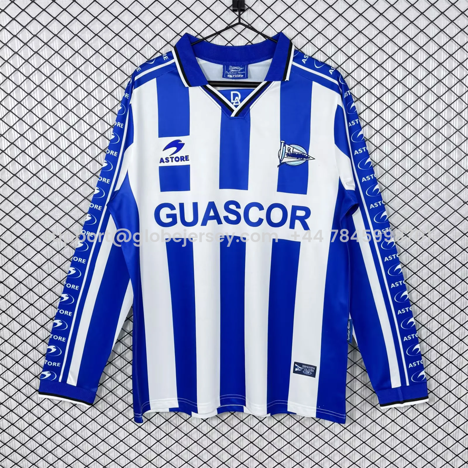 Retro Deportivo Alavés 1998-99 Home Long Sleeves Jersey