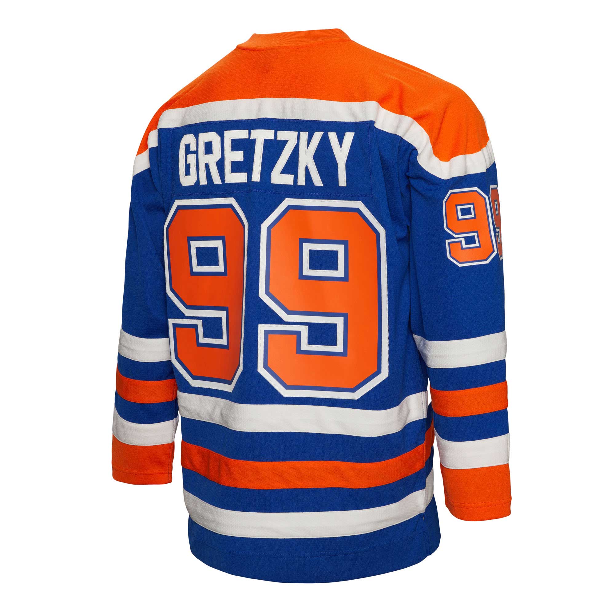 Wayne Gretzky Edmonton Oilers Mitchell & Ness Captain Patch 1986/87 Blue Line   Jersey – Royal