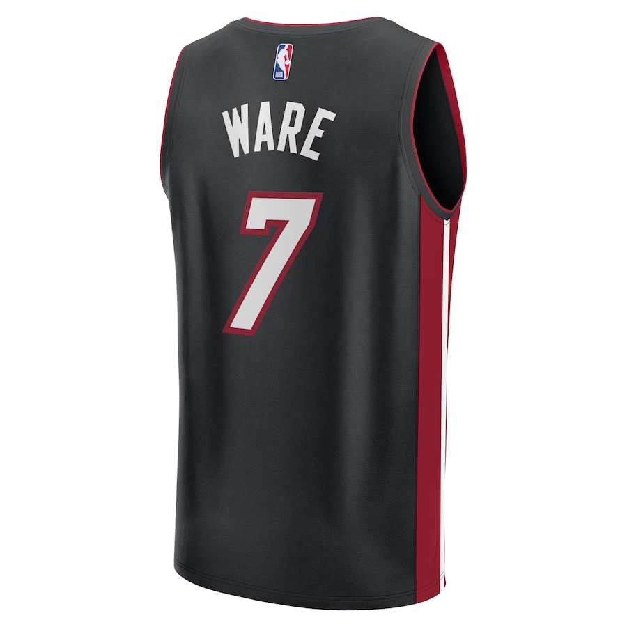 Youth Miami Heat Kel'el Ware Fanatics Black Fast Break Replica  Jersey - Icon Edition