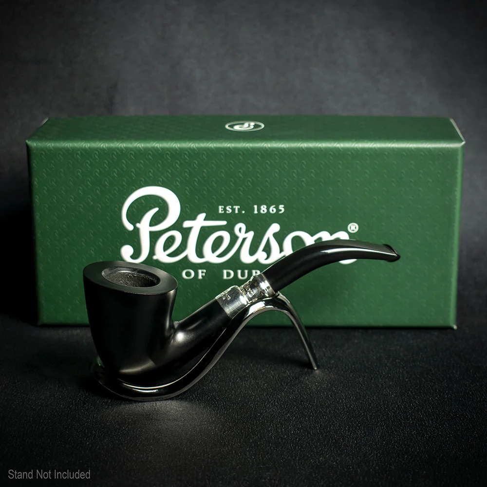 Peterson of Dublin Ebony Spigot Briar Smoking  Pipe - Shape 128